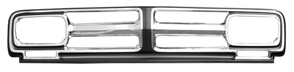 GMC GRILL, CHROME WITH BLACK ACCENT, '68-'70