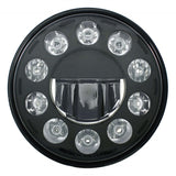 HEADLIGHT 11 HIGH POWER LED 7”CRYSTAL BLACKOUT