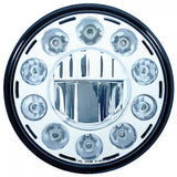 HEADLIGHT 11 HIGH POWER LED 7”CRYSTAL BLACKOUT