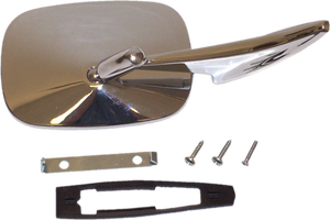MIRROR, RECTANGULAR SPORT, CHROME W/MOUNTING HARDWARE, '69-'72