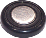 WIPER/ RADIO  KNOB, BLACK, POLISHED S/S, '68-'72