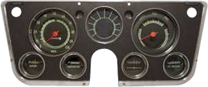 DASH CLUSTER, FULLY ASSEMBLED, TACH 5000 or 8000, NO VAC, NO CLOCK, '67-'68 or '69-'72
