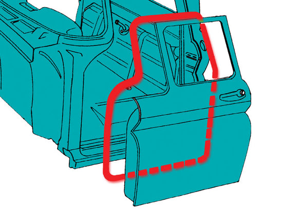 CARGO DOOR WEATHER STRIPPING,  SUBURBAN AND PANEL  '67-'72