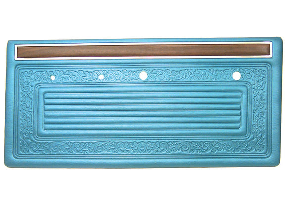 DOOR PANEL ASSEMBLY,  BLACK W/WOODGRAIN, ' 70-'71