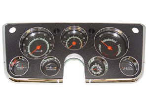 DASH CLUSTER, FULLY ASSEMBLED W/ TACH 5000 or 8000, CLOCK, '67-'68, or '69-'72