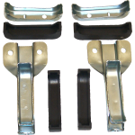 RADIATOR UPPER/LOWER BRACKETS AND CUSHIONS for 4 ROW, '67-'72