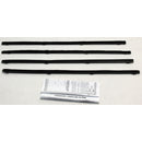 WINDOW FELT KIT, SUBURBAN REAR  W/ CHROME BEAD INNER/ OUTER 4 PCS, '67-'72