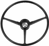 STEERING WHEEL, ORIGNAL STYLE BLACK 17 INCH, 1967-1968