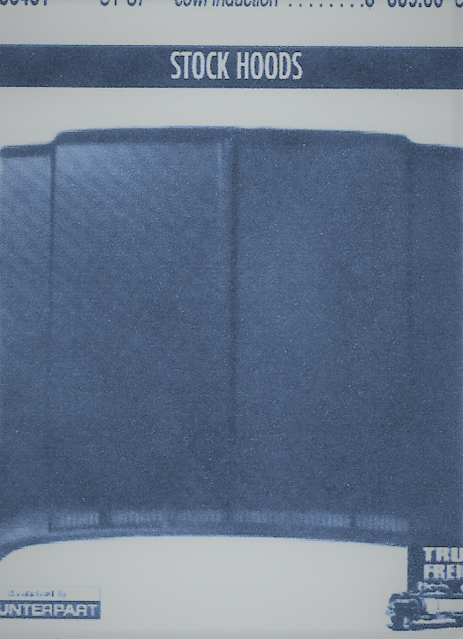 HOOD, SQUARE BODY, STEEL, 73-80