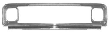 STEEL GRILL, OUTER FRAME,  CHROME, '71-'72                       0849-951