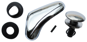 VENT WINDOW HANDLE, L/H, OR R/H CHROME, '68-'72 CHEVY/GMC