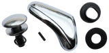 VENT WINDOW HANDLE, L/H, OR R/H CHROME, '68-'72 CHEVY/GMC