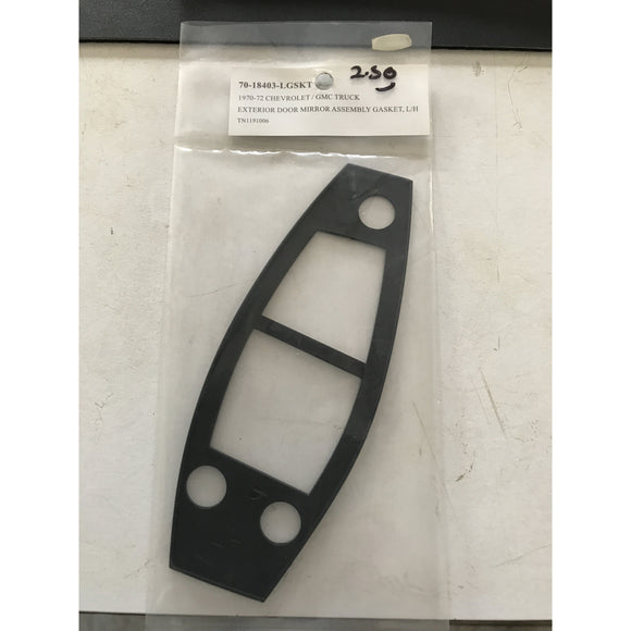 MIRROR GASKET, EXTERIOR DOOR, L/H, R/H '70-'72 CHEVY/GMC