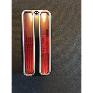 LED SIDE MARKER, REAR, RED, W/ SS TRIM, '68-'72 CHEVY
