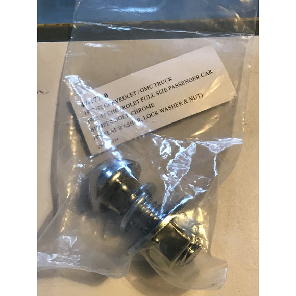 BUMPER BOLT, CHROME DOMED
