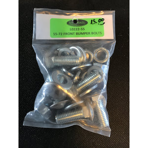 BUMPER BOLT KIT, ZINC, FRONT 55-72