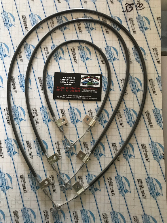 HEATER CONTROL CABLE W/O AC SET OF 3  67-72