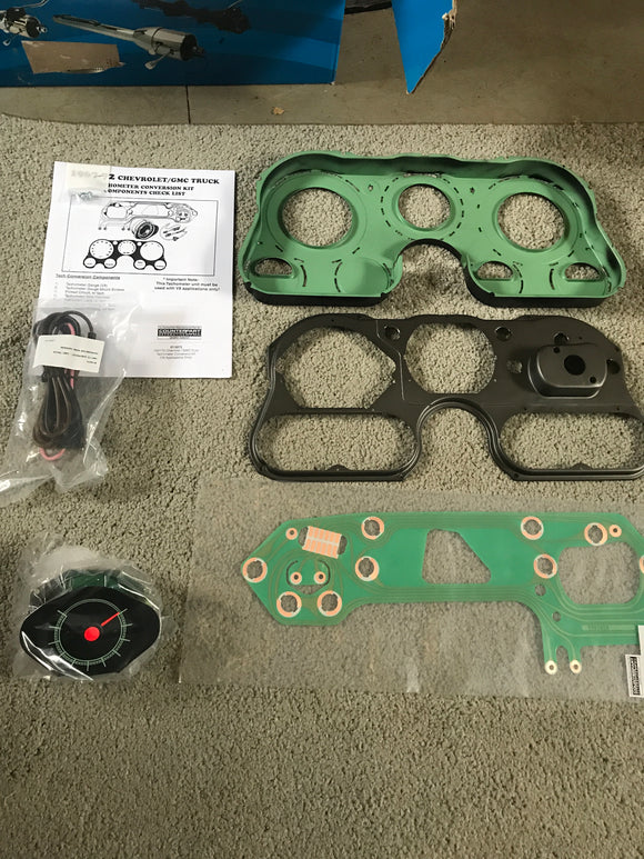 DASH CONVERSION KIT, TACH 5000 or 8000 RPM, '67-'72