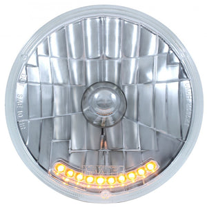 HEADLIGHT 7”CRYSTAL H/L W/10 AMBER LED